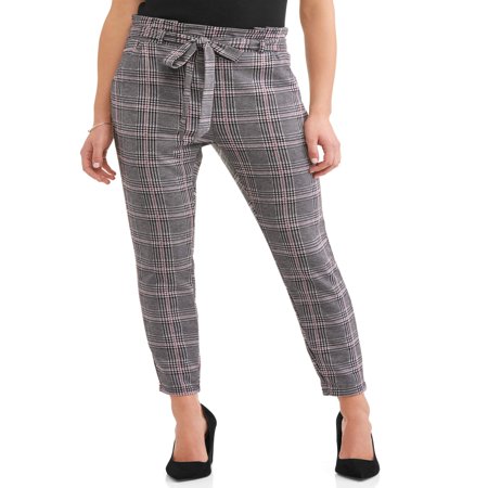 - Women's Knit Paperbag Waist Self Tie Pant