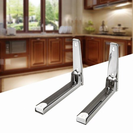 - Yosoo 2x Kitchen Stainless Steel Microwave Oven Bracket Sturdy Foldable Stretch Wall Mount Rack Shelf,Microwave Oven Bracket,Wall Mount Bracket