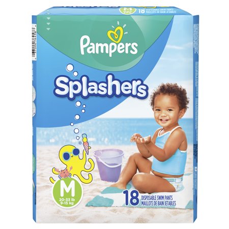 Pampers Splashers Swim Diapers Size M 18 Count