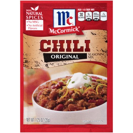 (4 Pack) McCormick Chili Seasoning Mix, 1.25 oz