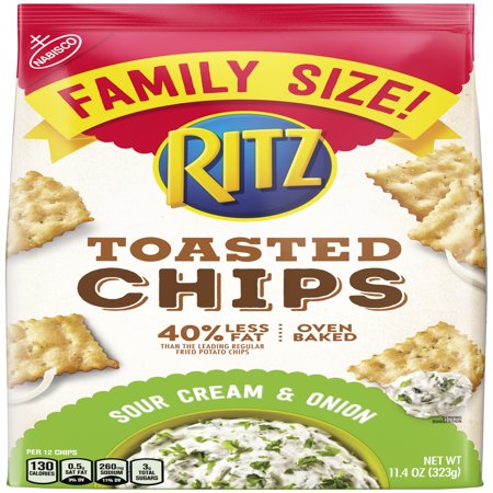 Nabisco Ritz Sour Cream & Onion Toasted Chips Family Size ...