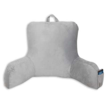- Mainstays Micro Mink Backrest with Pocket, Gray