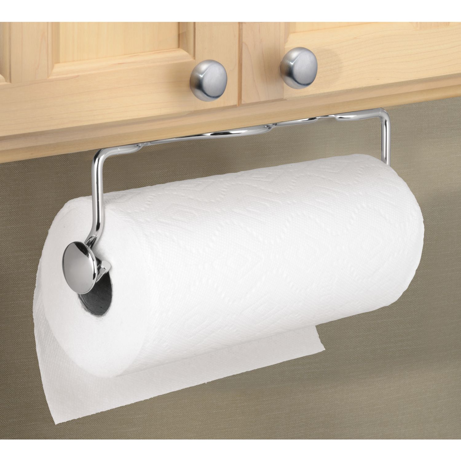 Silver Iuhan Adhesive Paper Towel Holder Under Cabinet For Kitchen