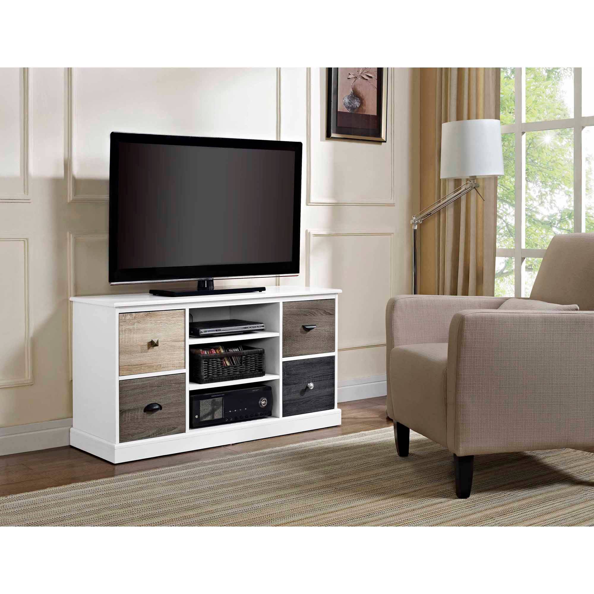 Altra Mercer Storage TV Console with Multicolored Door Fronts for TVs up to 48'', Multiple Colors