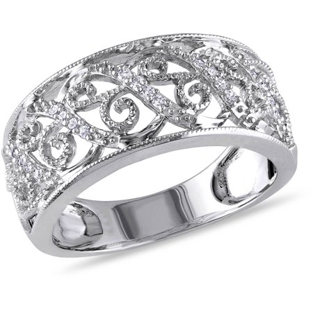 - Diamond Accent 14kt White Gold Filigree Ring