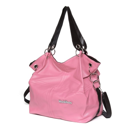 New Handbag Messenger Crossbody Bag Satchel PU Leather Travel Large For Women Lady ,Light Pink