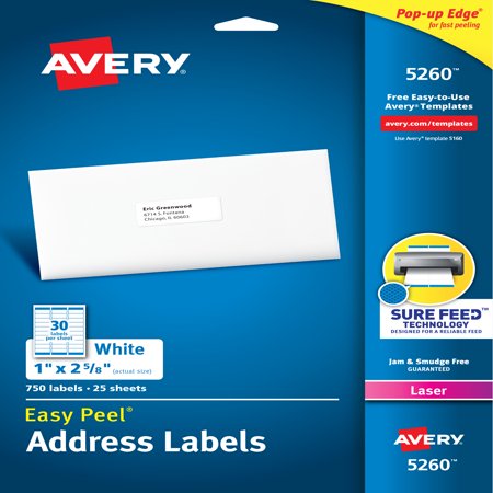 - Avery Easy Peel Address Labels, 1