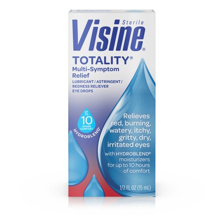 Visine Totality Multi-Symptom Relief Red Eye Drops, 0.5 fl. (Best Eye Wash For Allergies)