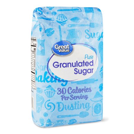 Extra Fine Granulated Sugar - Great Value Pure Granulated Sugar, 10 lbs