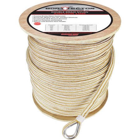 - Extreme Max BoatTector Premium Double Braid Nylon Anchor Line with Thimble, Available in multiple sizes