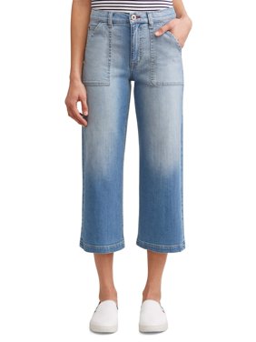 Allie Wide Leg Cropped Jean Women's (Light Wash)
