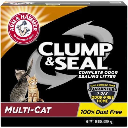 Arm & Hammer Clump & Seal Litter, MultiCat 19lb (Best Litter For Kittens Training)