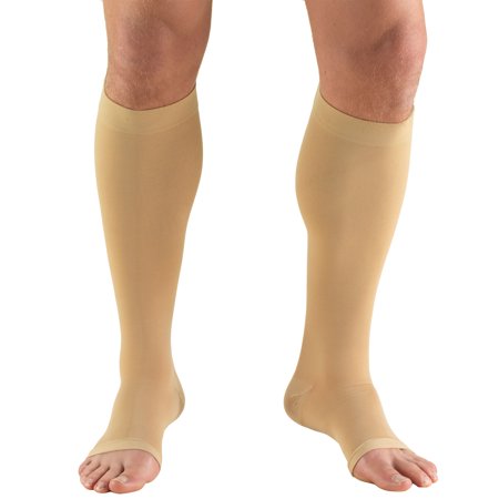 Free Truform Anti Embolism Stocking - Truform Stockings, Knee High, Open Toe: 15-20 mmHg, Beige, Medium