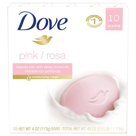 Dove Pink Pink Beauty Bar, 4 oz, 10 Bar (Top 10 Best Soaps)
