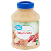 (3 Pack) Great Value Applesauce, Unsweetened, 46 oz