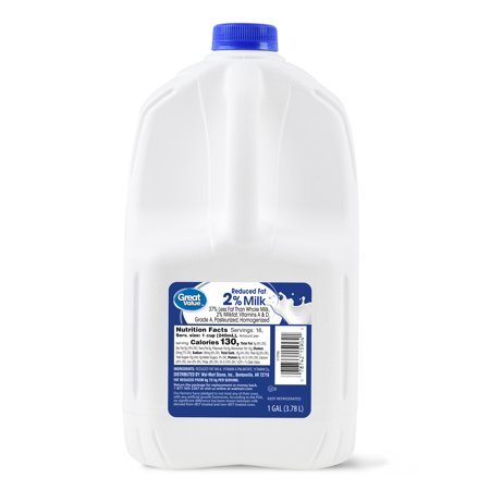 milk gallon oz reduced fat value fl great wal