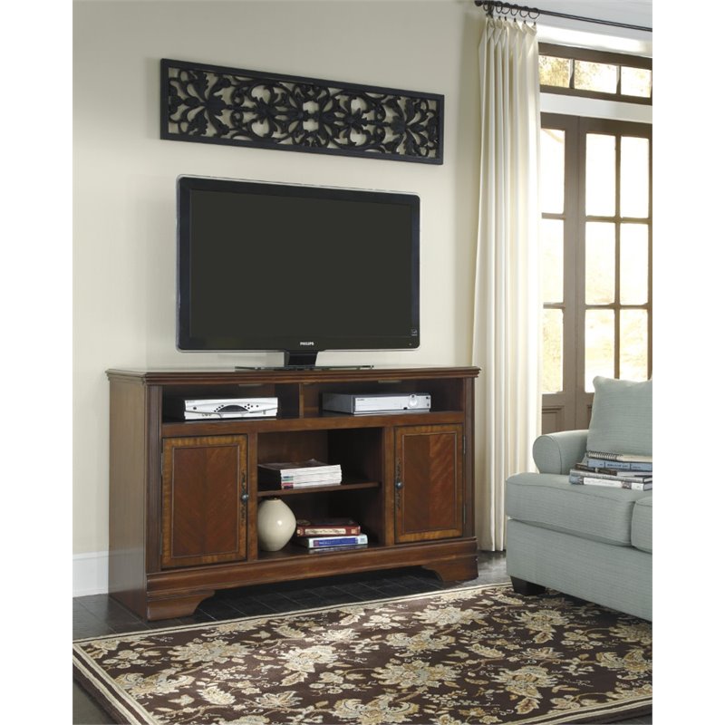 Ashley Hamlyn 60'' TV Stand in Dark Brown