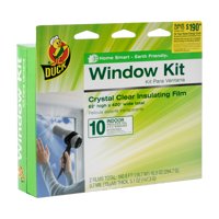 Duck Indoor Window Insulation Kit, Insulates 10 Windows, 62” x 420” Film