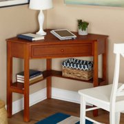 Solid Wood Corner Desks Corner Writing Desk With Pullout Drawer And Shelf Multiple Finishes