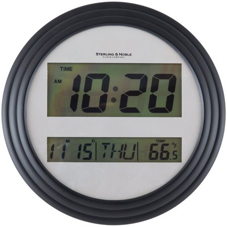 Autometer Phantom Clock - Mainstays Digital Wall Clock, Black