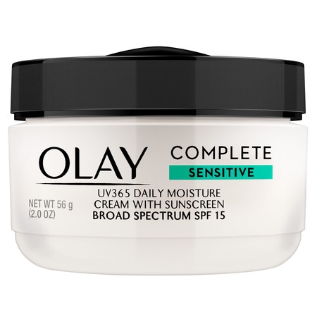 Olay Complete Cream Moisturizer with SPF 15 Sensitive Skin, 2.0 (Best Day And Night Cream For Sensitive Skin)