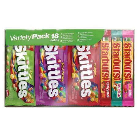 Skittles Starburst Full Size Variety Mix Candy , 36 Oz, 18 Ct - Walmart.com