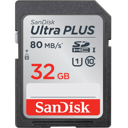SanDisk 32 GB Ultra PLUS Class 10 UHS-1 SDHC Memory (Best Sd Memory Card For Camera)