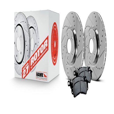 Chevy Tahoe Brake Rotor - Hawk Performance 2008 Chevy Tahoe Sector 27 Rotors w/ Ceramic Brake Pads - Kit