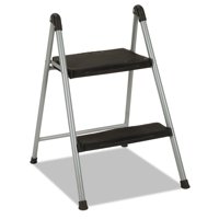 Cosco 2-Step Steel Folding Step Stool with Resin Steps, 200lb Capacity