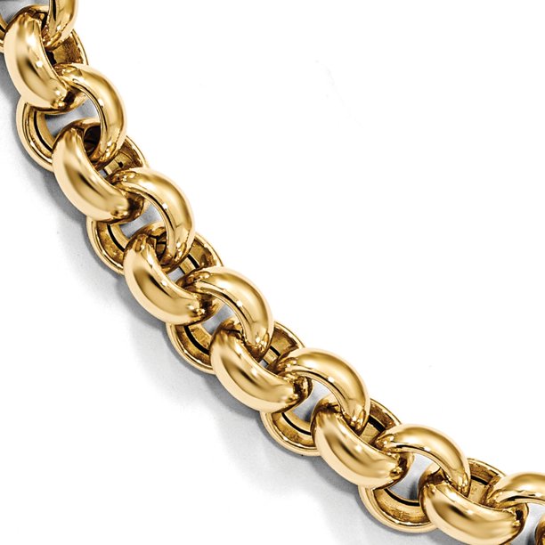 Leslie's Real 14kt Yellow Gold Polished Rolo Link Chain Bracelet; 7.5 inch; for Adults and Teens; for Women and Men