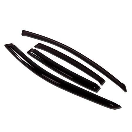 Chrysler 300 Vent Visor - TuningPros WV-767 Window Visor For 2011-2016 Chrysler 300 300C - Outside Mount Deflector Rain Guard Dark Smoke 4 Pcs Set Chrysler 300 300C 11 12 13 14 15 16
