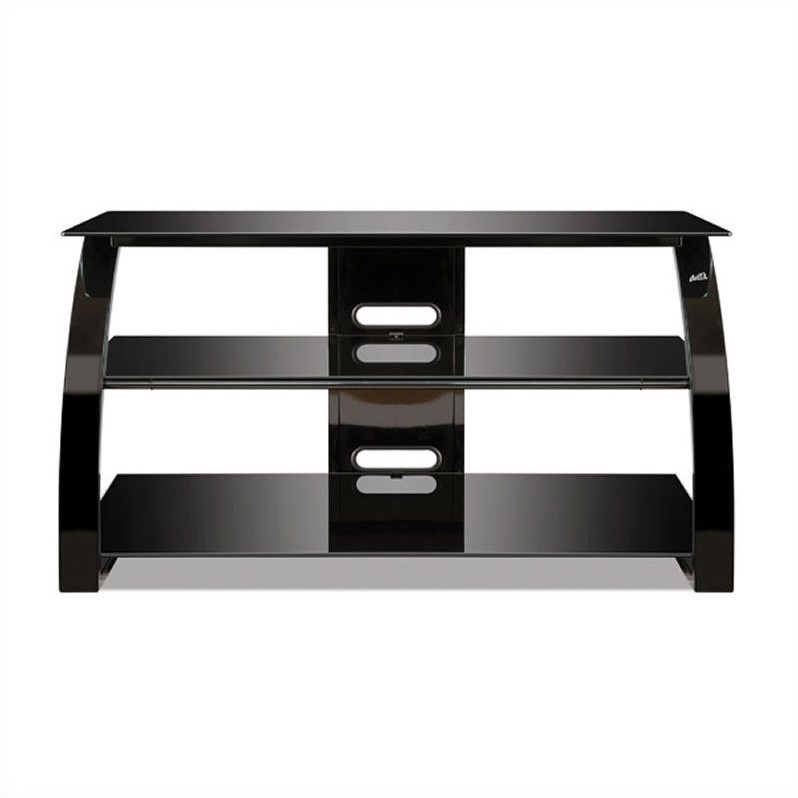 Bello 3-Shelf Curved Flat Panel Stand for TVs up to 46'', Black