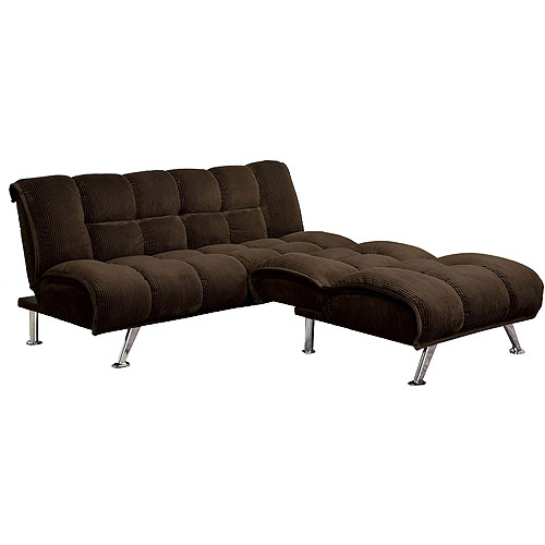 Furniture of America Maybelle Futon Convertible Sofa Bed, Espresso