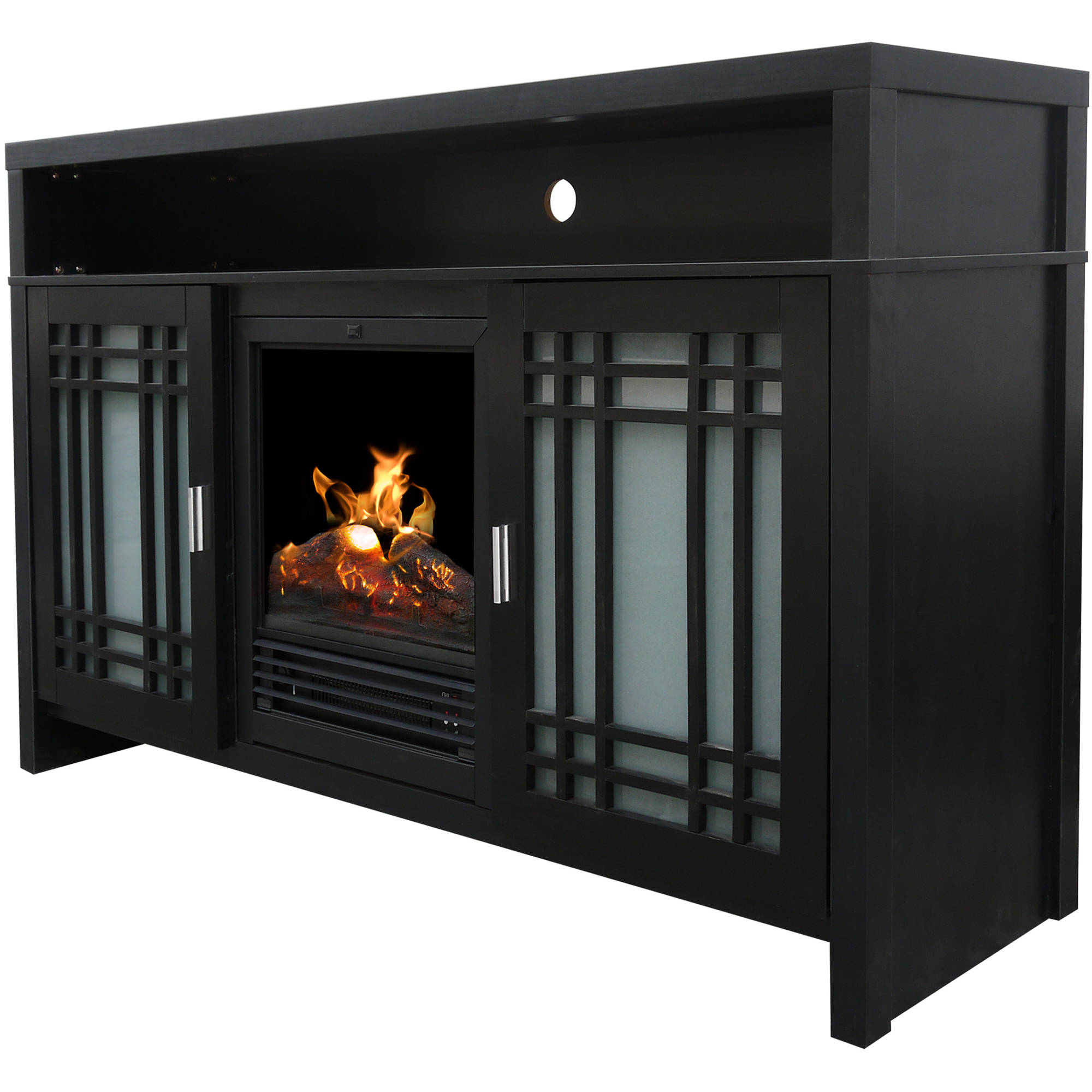 Décor Flame Chateau 54'' Media Fireplace, for TVs up to 60'', Cappuccino