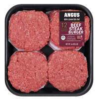 85% Lean/15% Fat, Angus Steak Ground Beef Patties, 12ct, 4 lb