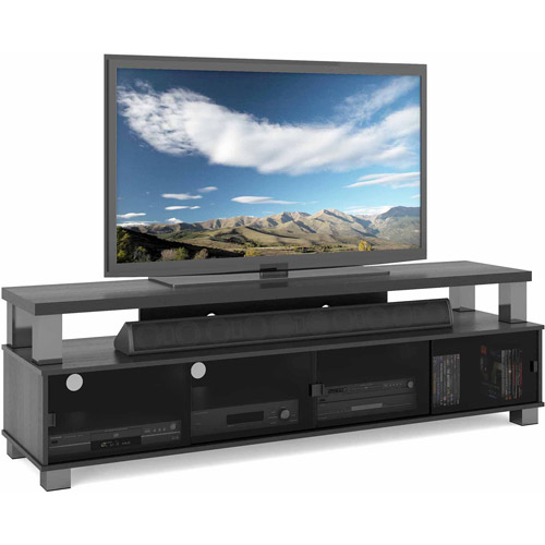 Sonax Bromley Ravenwood Black Two Tier TV Bench for TVs up to 80''