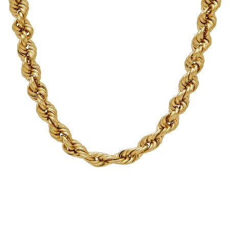 Brilliance Fine Jewelry - 10K Yellow Gold 4.9mm Rope Chain Necklace, 22 ...