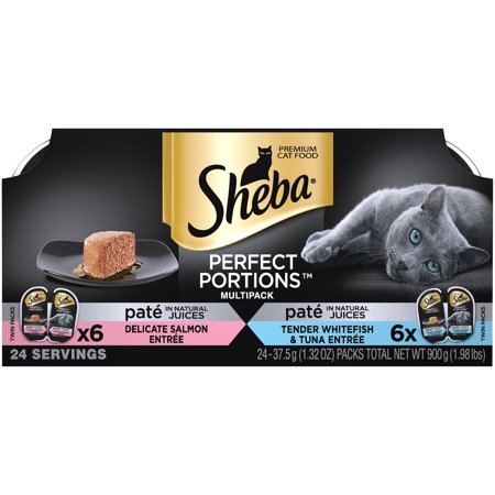 SHEBA PERFECT PORTIONS Wet Cat Food Pate in Natural Juices ...