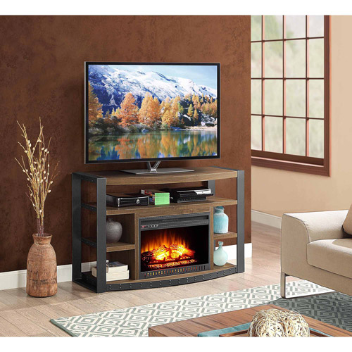 Santa Fe Media Electric Fireplace for TVs up to 65'', Brown