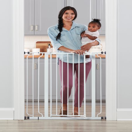 Regalo Extra Tall Easy Step Walk Thru Baby Gate, White - Walmart.com