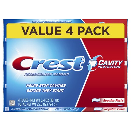 Crest Cavity Protection Regular Toothpaste, 6.4 oz, Pack of (Best Toothpaste To Remove Tea Stains)