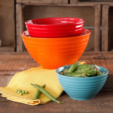 Italian Ceramic Tableware - The Pioneer Woman Flea Market 3-Piece Ceramic Tableware Bowls