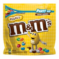 M&M's Peanut Milk Chocolate Candy Party Size, 42 Oz.