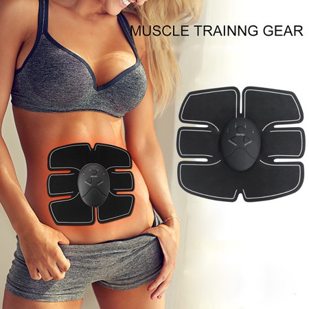 Muscle Training Gear ABS Stimulator, Abdominal Muscle Trainer Smart Body Building Fitness Home Office
