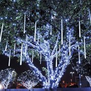 Meteor Shower Rain Lights, Outdoor Drop Icicle Snow Fall String LED Waterproof Christmas Lights with