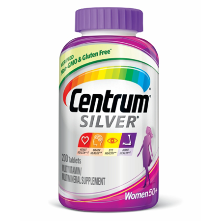 Centrum Silver Women (200 Count) Complete Multivitamin / Multimineral Supplement Tablet, Vitamin D3, Calcium, B Vitamins, Age (Best Over The Counter Prenatal Vitamins For Breastfeeding)