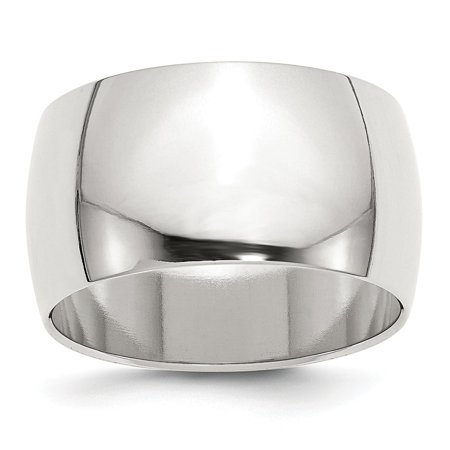 12mm Band Ring - 925 Sterling Silver 12mm Half Round Wedding Band Ring