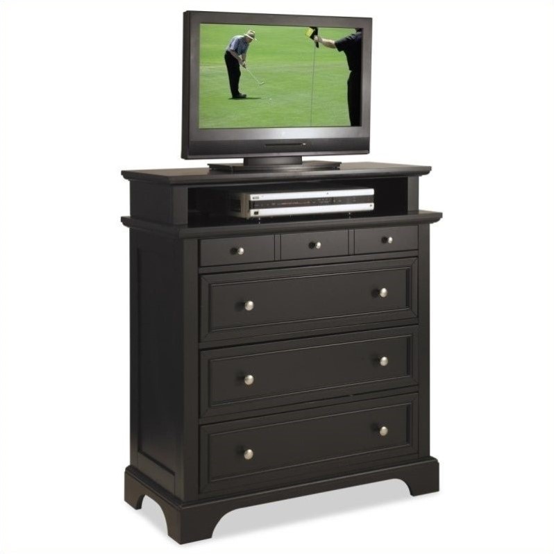 Home Styles Bedford TV Media Chest in Black