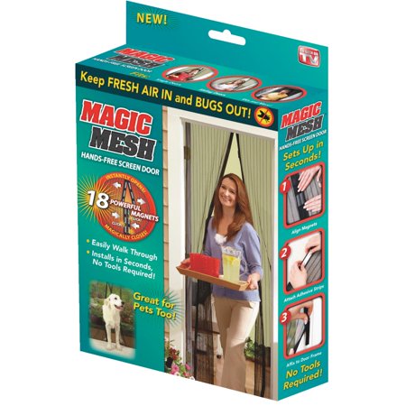 Magic Mesh Magnetic Hands Free Screen Door Cover As Seen on TV ...