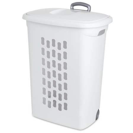 Sterilite Ultra Wheeled Laundry Hamper, White (Best Laundry Basket 2019)